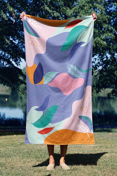 ASDİVA Bohemian Pattern Digital Printing Beach Towel 75X150