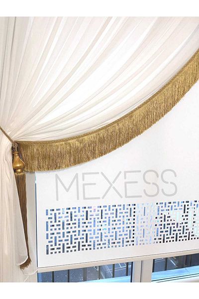 Mexess Premium Heavy Gradient Flowing Soft Bamboo Tulle Don'T Want Iron (1X3 Sik Pi̇le) -Sol- Double Breasted Tulle