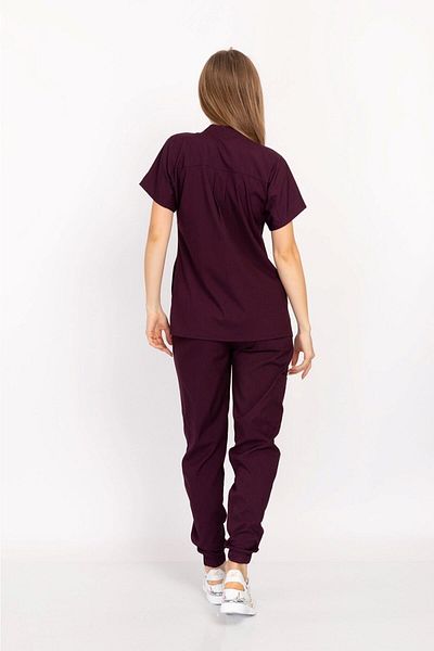 Nur Medikal Giyim Model Plum Çağla Costum din Lycra Moale cu Guler Domnă