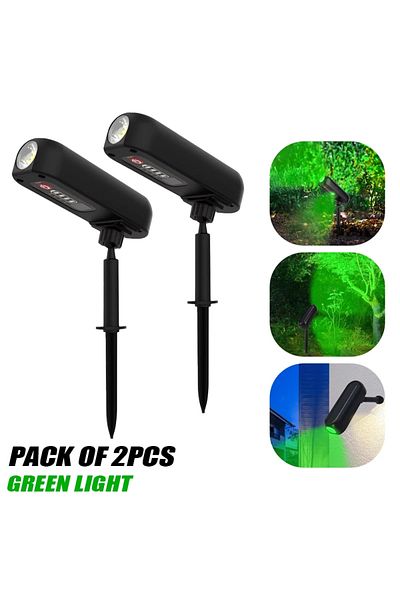 Choice Green Light-2pcs Solar Led Light Outdoor Solar Wall Light Ip65 Green Garden Light Solar Spotlights S