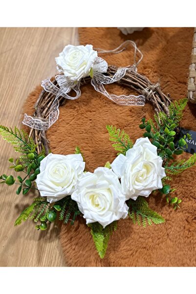 Marrone Στολίδι για την πόρτα με τριαντάφυλλα