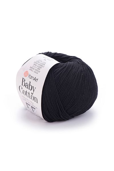 Yarnart Baby Cotton - Βρεφικό Χειροποίητο Πλεκτό Σχοινί Μαύρο-460