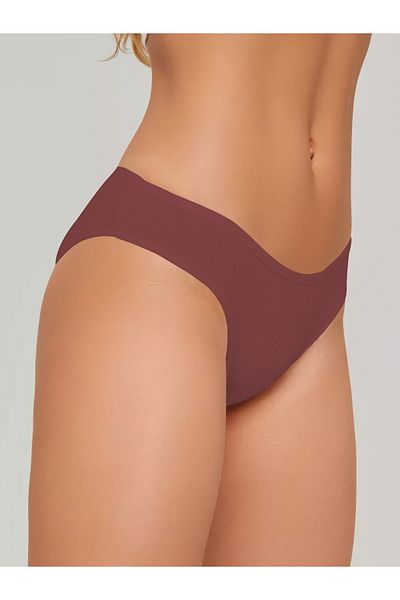 MİSTİRİK Slip model Taranto cu nervuri cu talie înaltă - țesătură flexibilă, moale, culoare prune