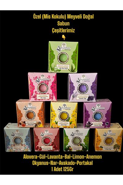 ANTEPLİHANI Natural Mis Scented Soap Soap, Aloevera-Rose-Lavender-Honey-Lemon-Anemon-Ocean-Peach-Avocado-Orange-10 Pieces