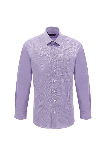 Abdullah Kiğılı Patterned Cotton Shirt - Long Sleeve, Regular Fit, Non Iron