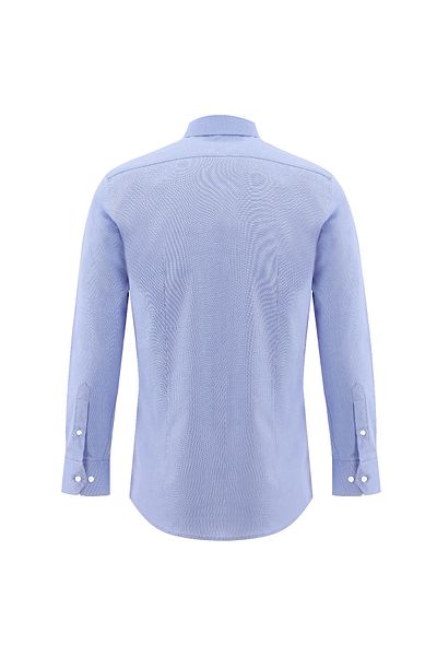 Abdullah Kiğılı Long Sleeve Slim Fit Slim Fit Classic Patterned Cotton Shirt