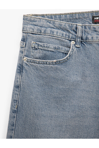 Koton Egyenes szabású Jean nadrág normál deréktámlával - Mark Jean