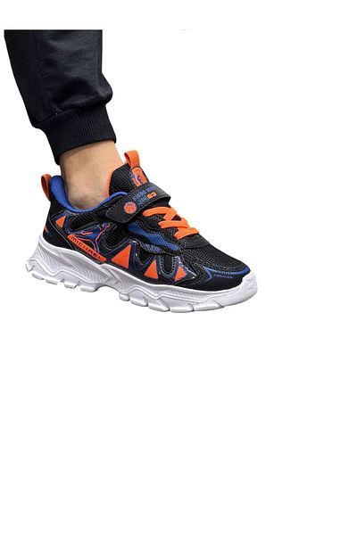 FIERO MIEN Boy's Black-Orange Casual Sports Sneaker Shoes