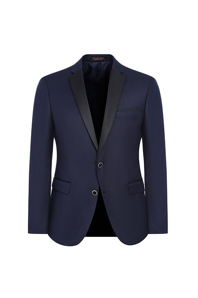 Abdullah Kiğılı Slim Fit Slim Fit Mono Neck Wool Tuxedos / Groom Dress