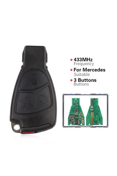 YIQIXIN 3 Button Remote Car Key For Mercedes Benz Nec B C E S Sl ml Mb Clk Cl 3b 3bt 1996-2006 W203