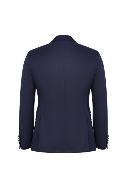 Abdullah Kiğılı Slim Fit Dar Kesim Mono Yaka Yünlü Smokin / Damatlık