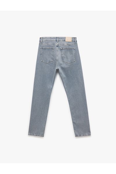 Koton Straight Fit Jean Trousers with Normal Waist Pocket Detail - Mark Jean