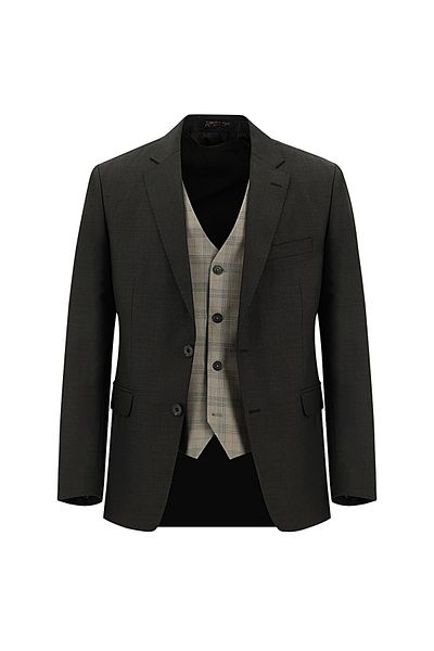 Abdullah Kiğılı Slim Fit Slim Fit Woolen Combination Vest Suit