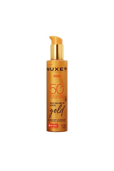 Nuxe Nuxe Sun Gold Bronzing Oil – SPF 50 sun protection with golden sparkles for face and body 150 ml