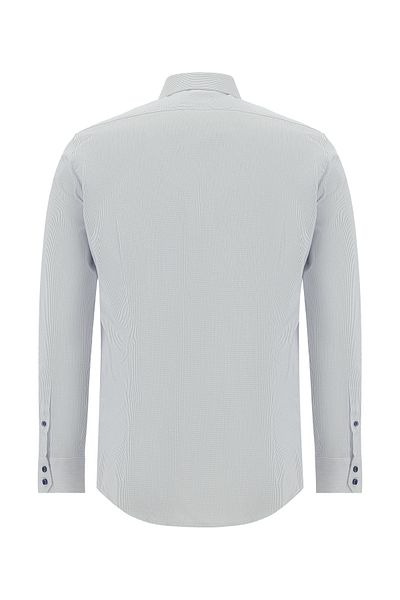 Abdullah Kiğılı Non Iron Slim Fit Long Sleeve Cotton Shirt - Classic Patterned