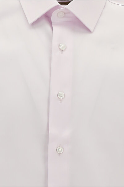 Abdullah Kiğılı Uzun Kol Slim Fit Dar Kesim Non Iron Klasik Saten Pamuk Gömlek