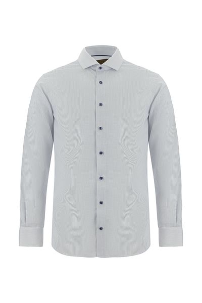 Abdullah Kiğılı Non Iron Slim Fit Long Sleeve Cotton Shirt - Classic Patterned