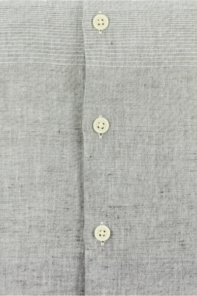 Abdullah Kiğılı Cămașă sport din in, cu mânecă lungă, cu model, cu croiala normală