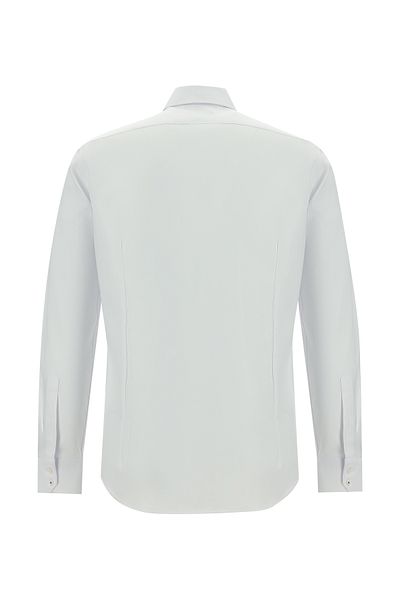 Abdullah Kiğılı Long Sleeve Slim Fit Oxford Cotton Shirt - Non Iron