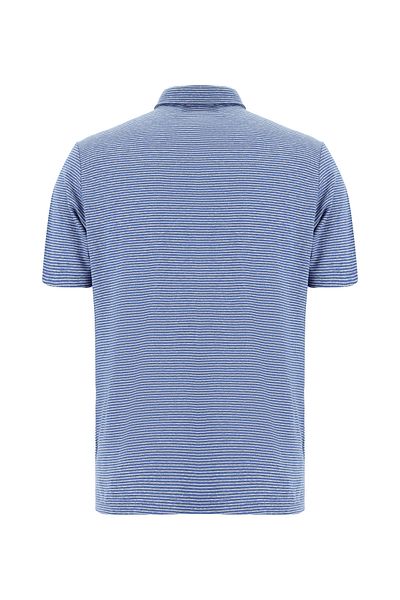 Abdullah Kiğılı Regular Fit Patterned Embroidered Cotton Linen Polo Neck T-Shirt