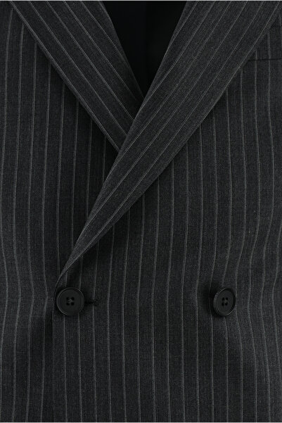 Abdullah Kiğılı Regular Fit Woolen Double Breasted Striped Suit