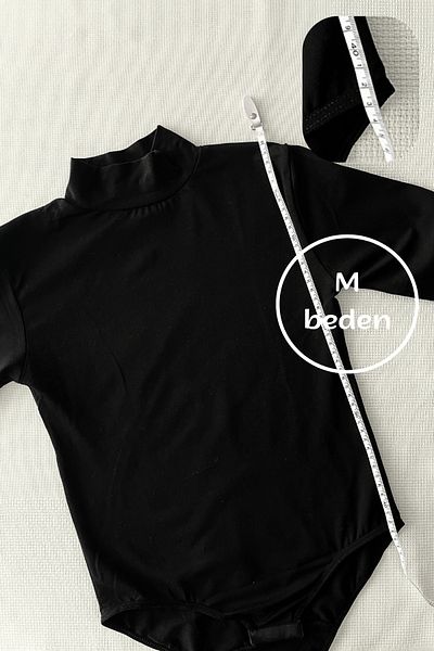 Altınay Women's Black Half Turtleneck Long Sleeve Badi Zıbın