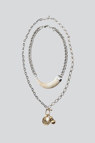 stravis Ivory Multiple Design Necklace