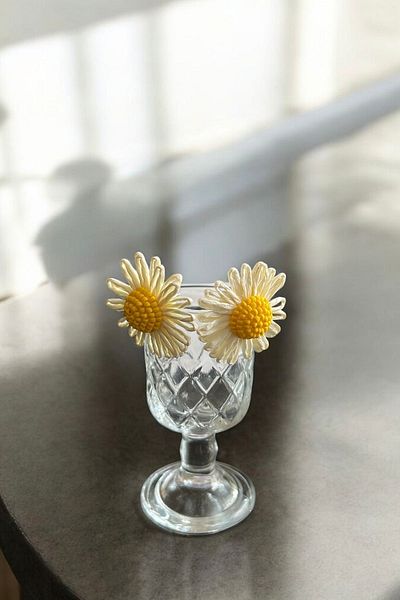stravis Colorful Straw Flower Earrings