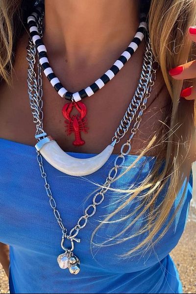 stravis Ivory Multiple Design Necklace
