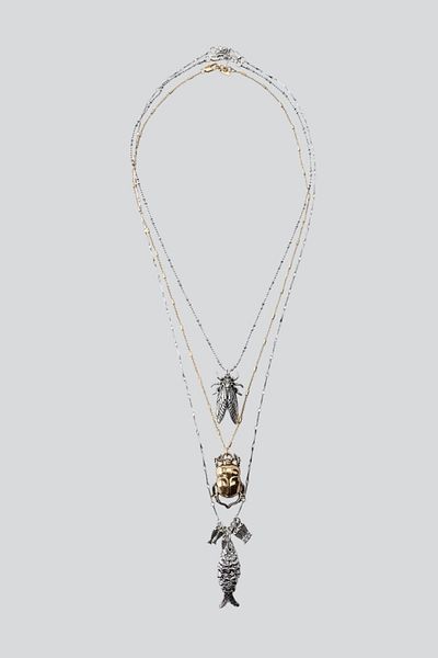 stravis Set of 3 Animal Figured Necklaces