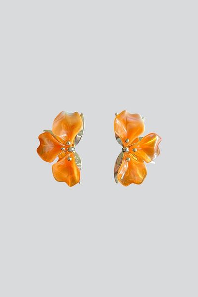 stravis Gold Detail Flower Earrings