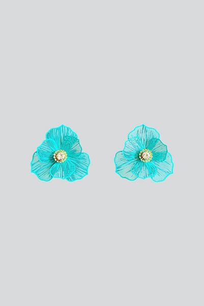 stravis Blue Flower Earrings