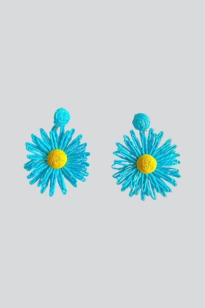 stravis Wicker Flower Earrings
