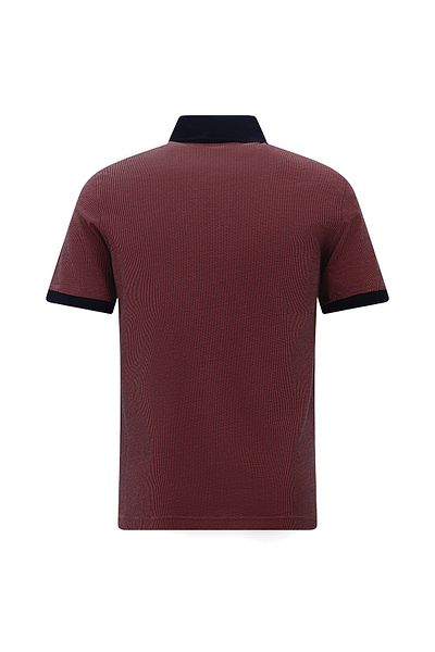 Abdullah Kiğılı Polo Neck Regular Fit Patterned Cotton T-Shirt
