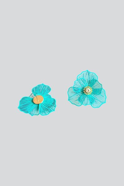 stravis Blue Flower Earrings