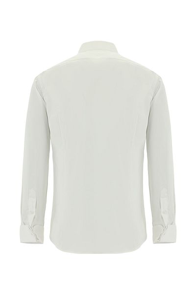 Abdullah Kiğılı Slim Fit Slim Fit Cotton Ata Collar Pleated Shirt