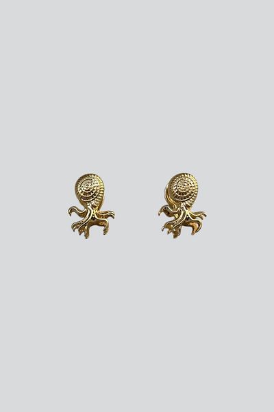 stravis Gold Octopus Design Earrings