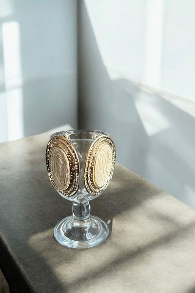 stravis Oval Textured Wicker Detail Earrings