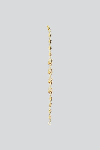 stravis Stone Embroidered Elephant Detail Bracelet