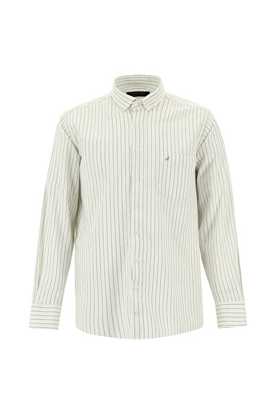 Kiğılı Cămașă din bumbac cu dungi - mânecă lungă, croială obișnuită