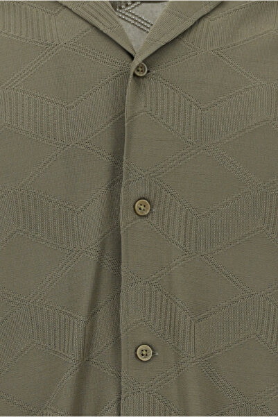 Abdullah Kiğılı Short Sleeve Regular Fit Patterned Sports Knitted Shirt