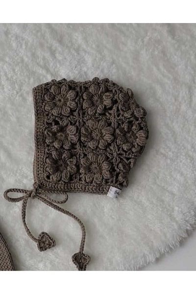 No Name Atelier Summer Vintage Design Baby Hat 100% Cotton Yarn