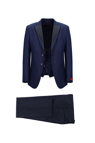 Kiğılı Pointed Collar Slim Fit Tuxedo - With Vest and Groom Suit