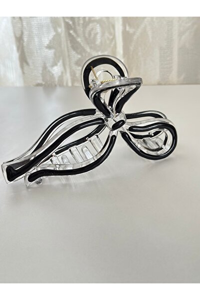 mibrillo cataramă transparentă cu arc, în formă de os