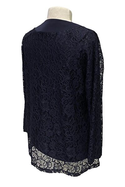 HESNA Navy Blue Evening Dress Set - Fate Jacket Included