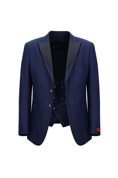 Kiğılı Pointed Collar Slim Fit Tuxedo - With Vest and Groom Suit