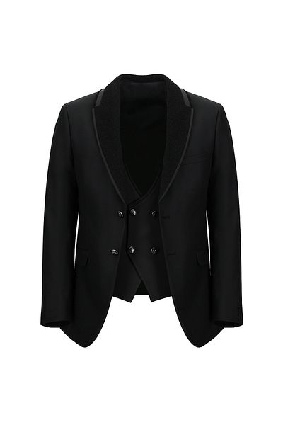 Kiğılı Slim Fit Slim Fit Tuxedo & Groom Suit with Shawl Collar Vest