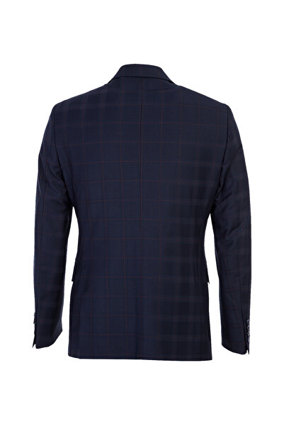 Abdullah Kiğılı Slim Fit Slim Fit Woolen Classic Plaid Suit