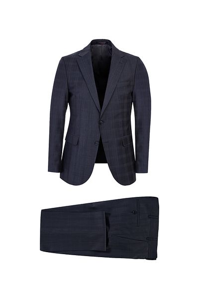 Abdullah Kiğılı Plaid Patterned Regular Fit Wool Suit