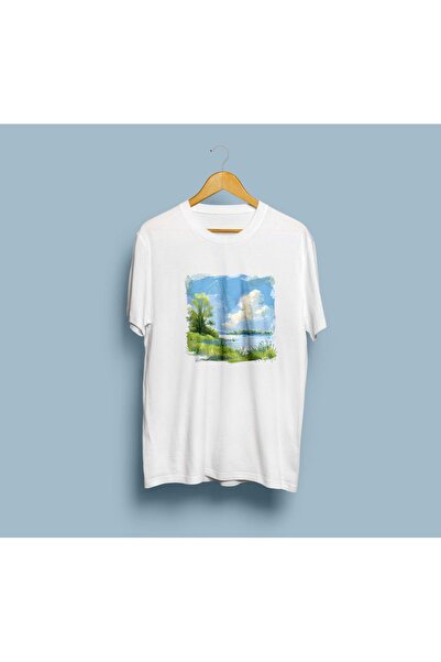 eioswear Μπλουζάκι Unisex oversized - Σχέδιο Lake & Lakeside